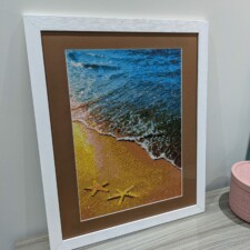 Diamond painting voorzien van ontspiegeld glas
