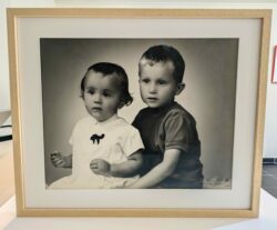 Inlijsting van een oude foto met passe-partout & ontspiegeld glas
