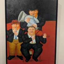 Schilderij/canvas ingelijst met baklijst